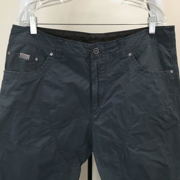 KUHL Gray/Blue'ish Logo Hardware Knee Detailing Activewear Hiking Outdoor Pant - Picture 5 of 14